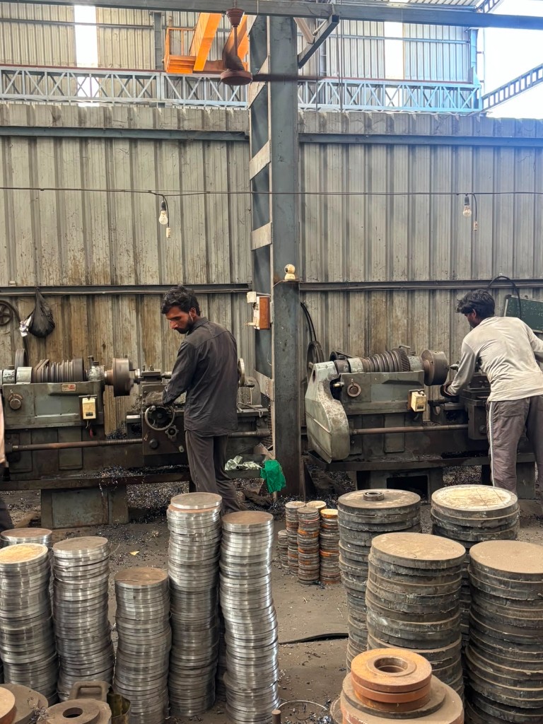 The lathe floor at the factory-AI pilot site